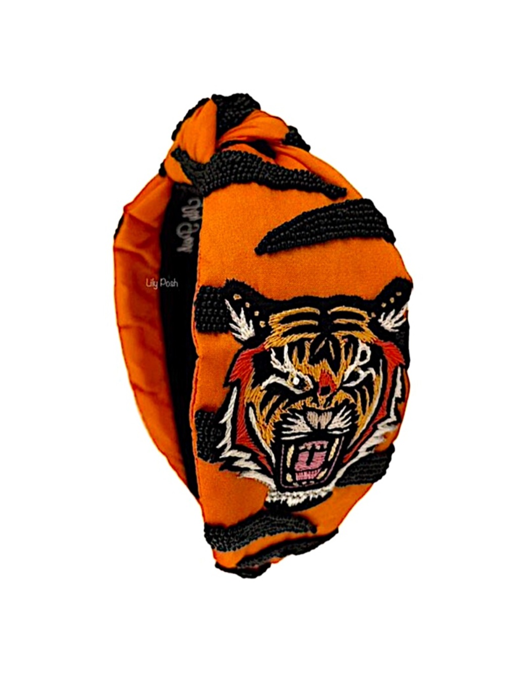 Lily Posh Tiger Football  Game Day Knot Headband,  Beaded Headband